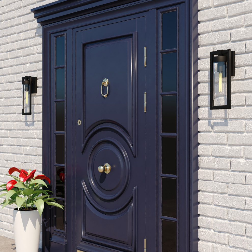 Malmo 6.5 quotOutdoor Wall Light Matte Black   Outdoor Wall Lights And Sconces   by Buildcom  Houzz