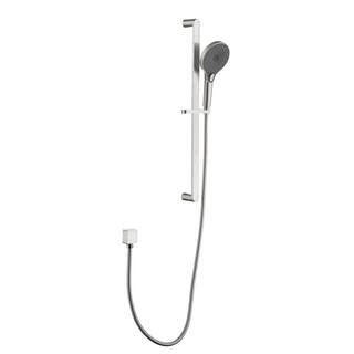 Utopia 4niture Martha 3-Spray Patterns 4.64 in. Wall Mount Round Handheld Shower Head with 28 in. Slide Bar in Brushed Nickel HATH3005NS