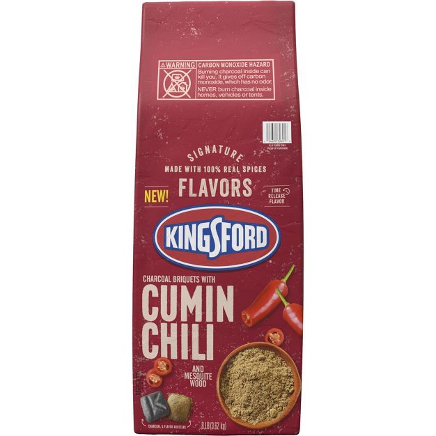 Kingsford Signature Flavors All Natural Chili Cumin Charcoal Briquettes 8 Lb