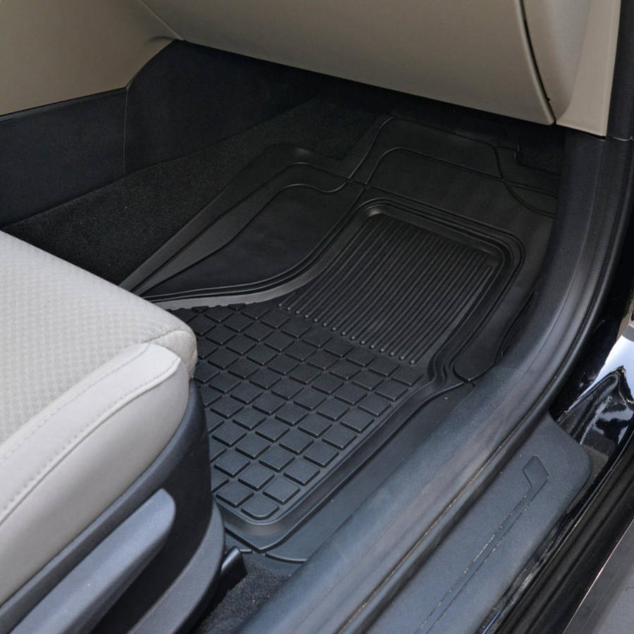 Motor Trend All Weather Semi-Custom Heavy Duty Rubber Floor Mats for Auto Car Truck SUV