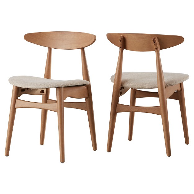 Cortland Danish Modern Natural Dining Set Natural beige Inspire Q