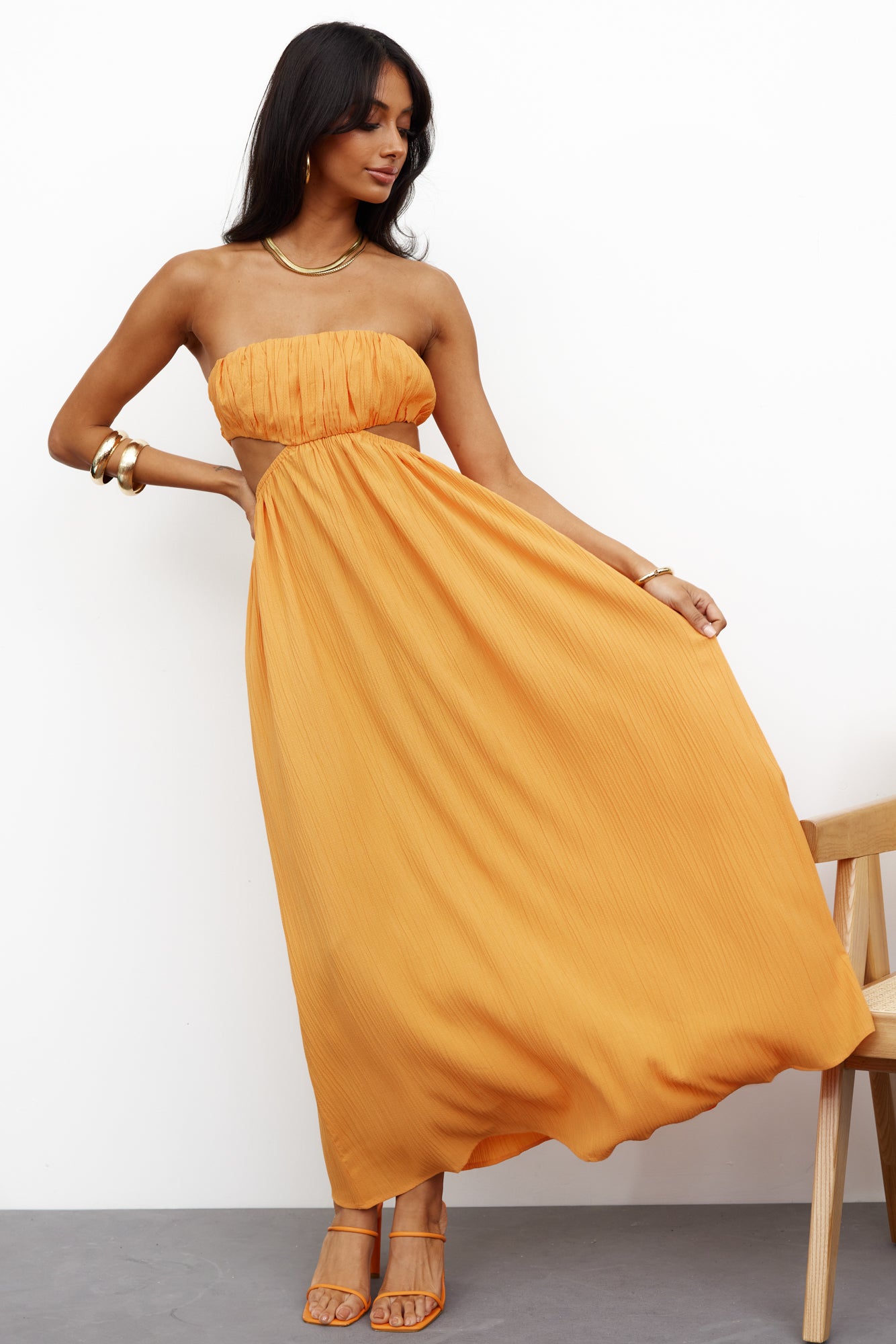 GORG Lover Midi Dress Yellow