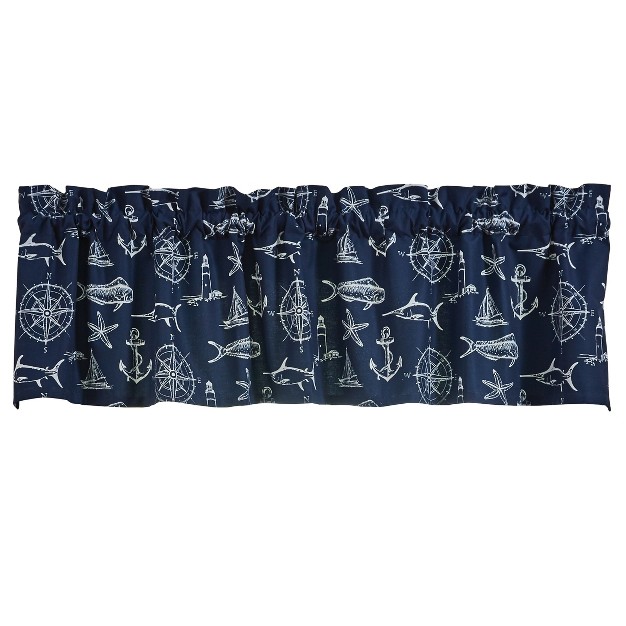 Split P Captain x27 s Quarters Valance 60x14 Navy