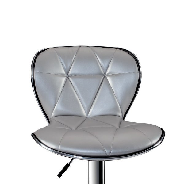 Poundex Swivel Tufted Adjustable Barstool