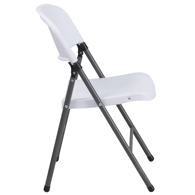 Flash Furniture 6-Pack Granite White Standard Folding Chair with Solid Seat (Indoor)