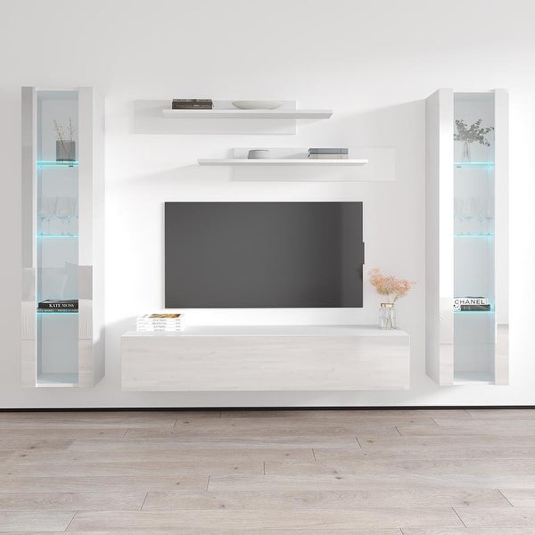 Fly AB2 30TV Wall-Mounted Floating Modern Entertainment Center