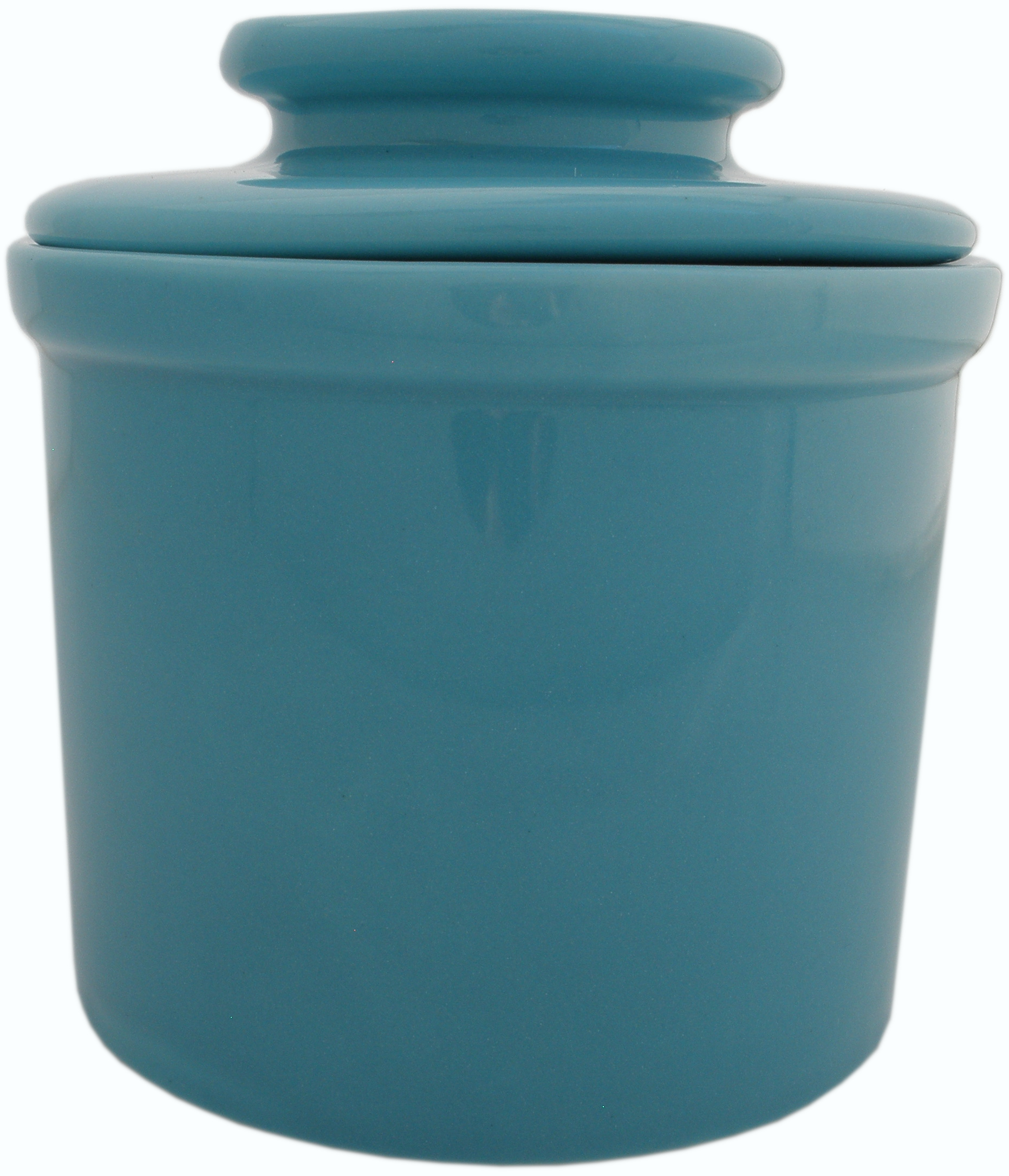 JBK Pottery Hummingbird Butter Crock - Teal