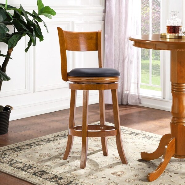 Palmetto Rubberwood 29-inch Swivel Stool