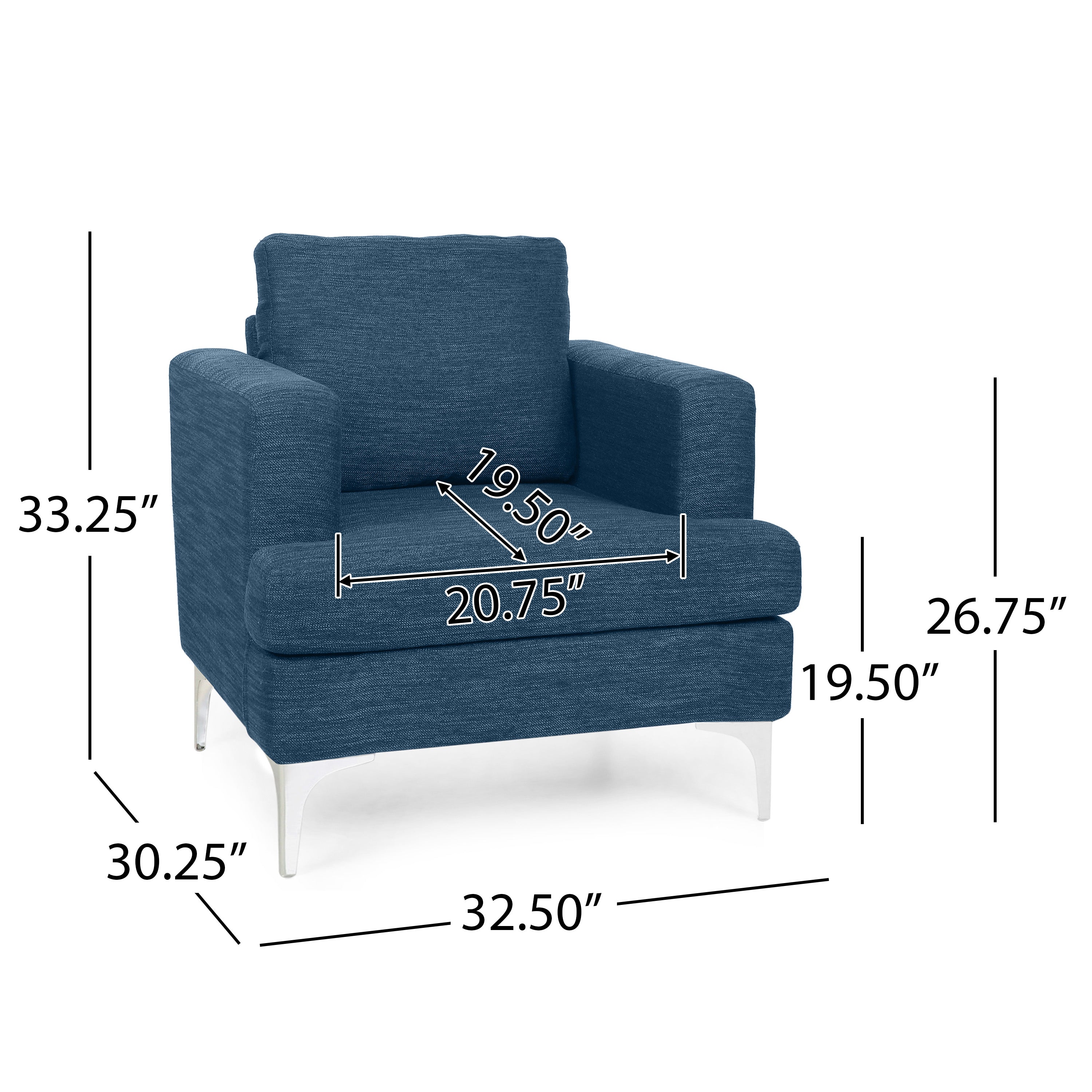 Vue Modern Fabric Upholstered Club Chair