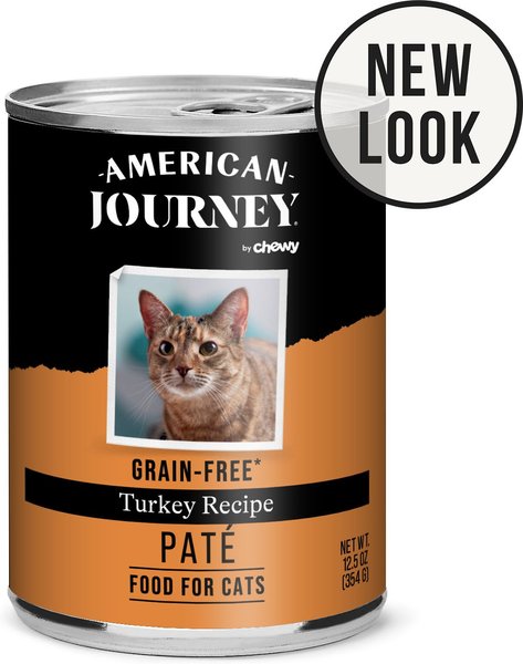 American Journey Pate Turkey Recipe Grain-Free Canned Cat Food