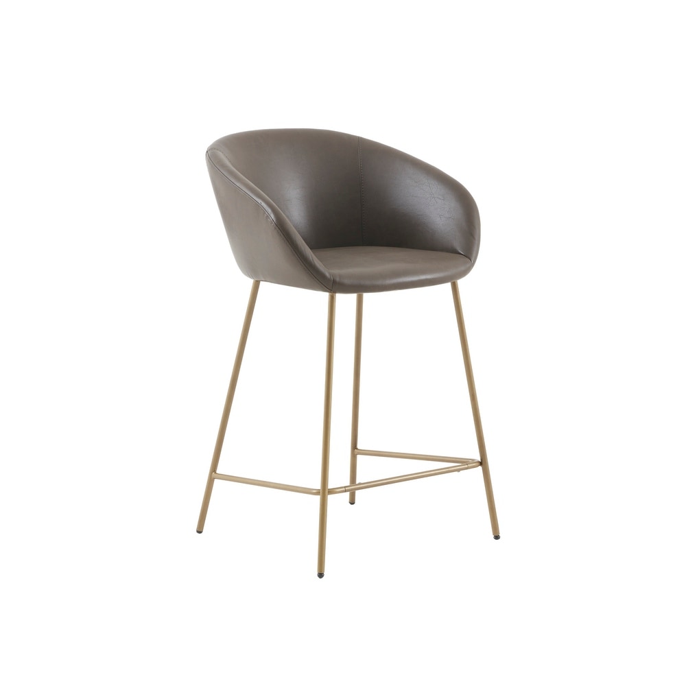 Madison Park Andrina Brown/ Gold Counter stool