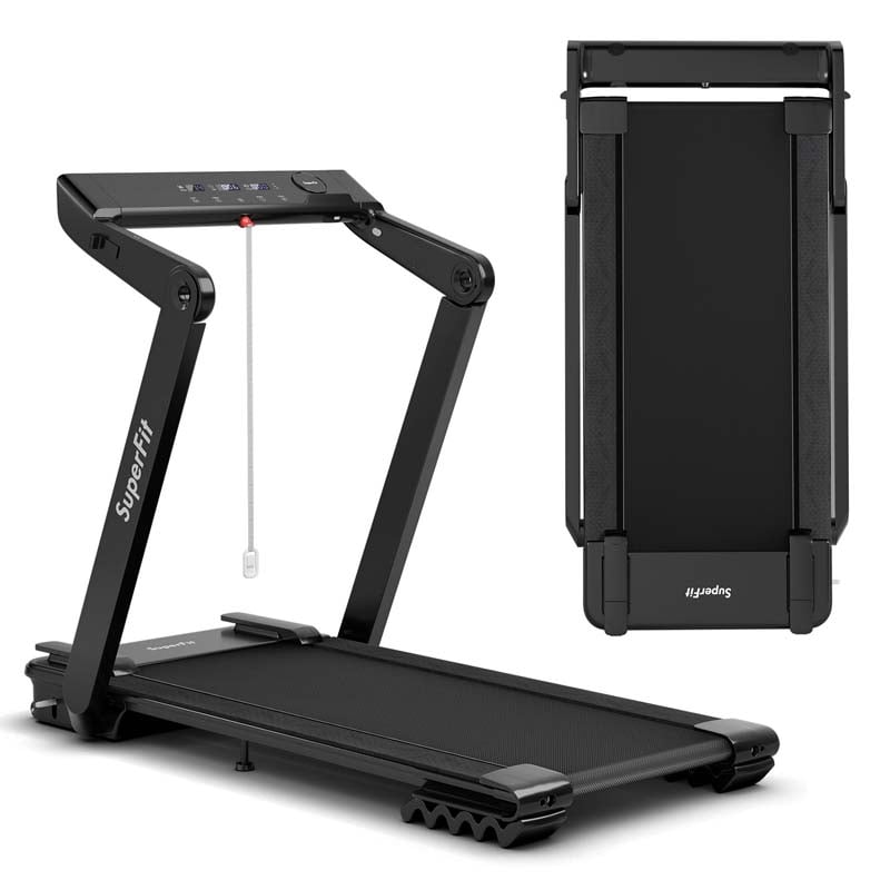 4.0HP Folding Treadmill 265LBS MAX Heavy-Duty Electric Running Machine with LED Touch Screen & Speaker