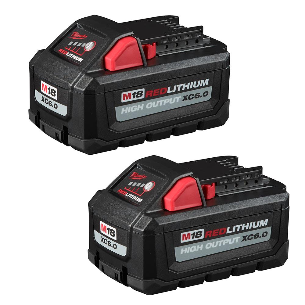 Milwaukee M18 REDLITHIUM HIGH OUTPUT XC 6.0Ah Battery Pack (2pk) 48-11-1862 from Milwaukee