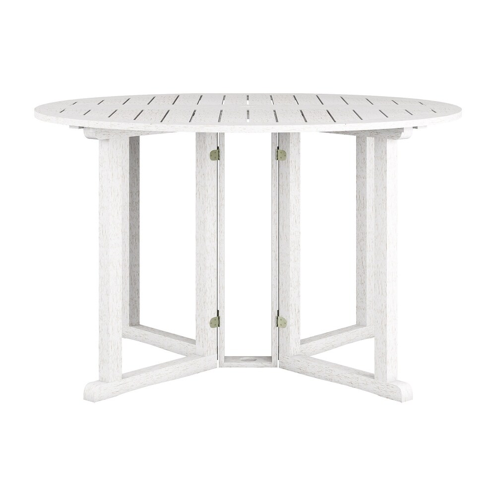 CorLiving Miramar Natural Hardwood Outdoor Folding Dining Set  5pc