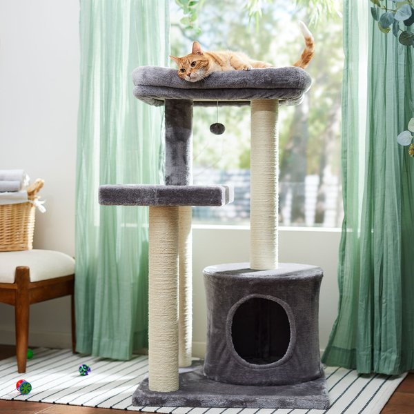 Frisco 42-in Heavy Duty Faux Fur Cat Tree and Condo