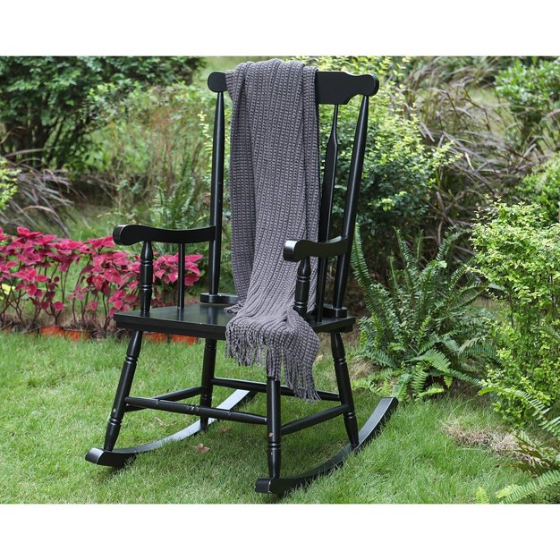 Outdoor Poplar Wood Rocking Chair Captiva Designs