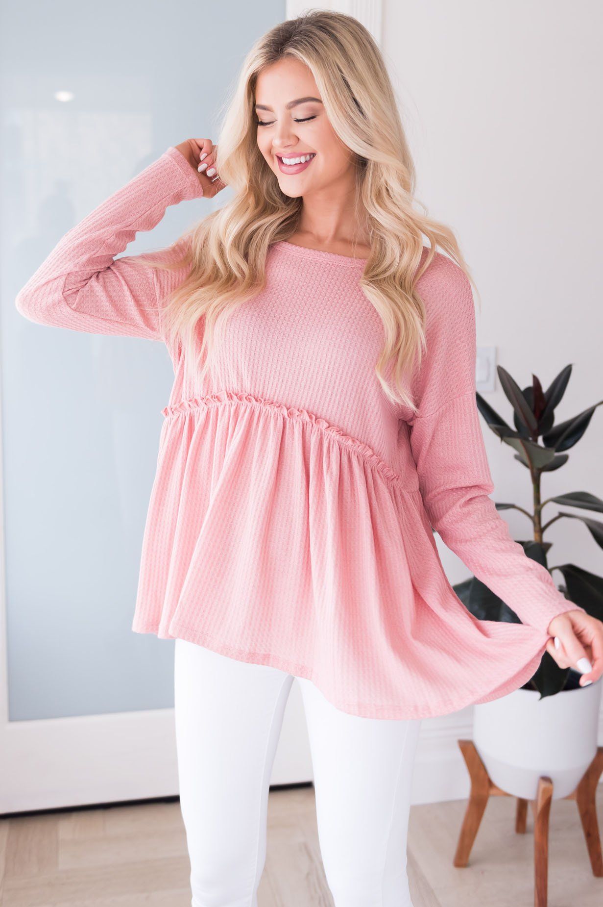 Meaningful Words Modest Babydoll Blouse