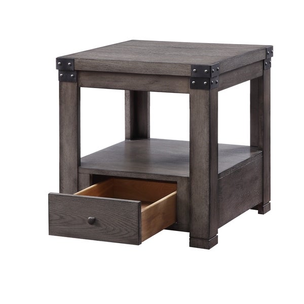 ACME Melville End Table in Ash Gray