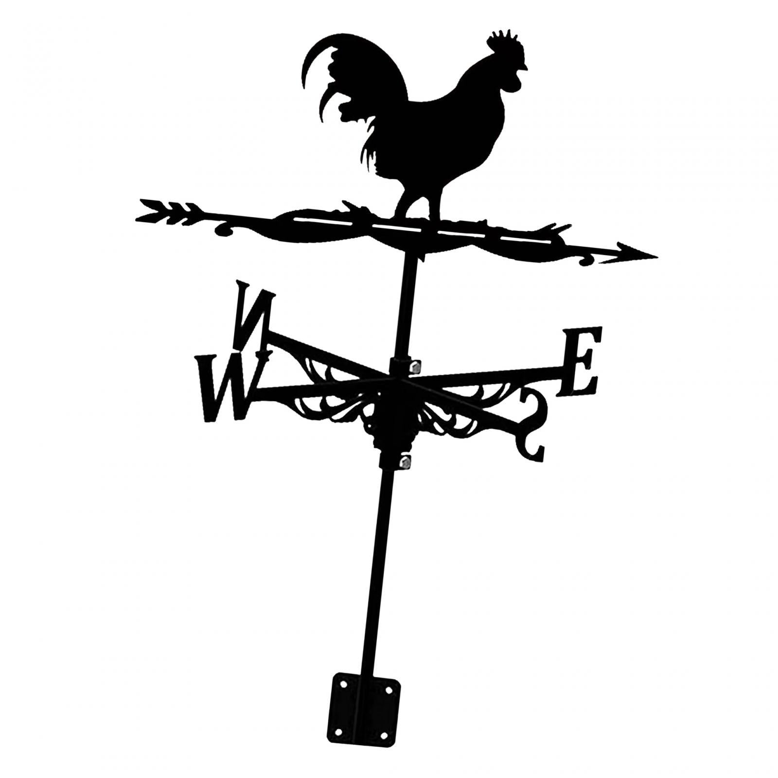 Roof Mount Weathervane Weather Vane Vintage Style Wind Direction Indicator Head Down for Yard Garden Outdoor Decor Ornament