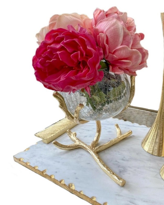 Classic Touch Gold Branch Centerpiece