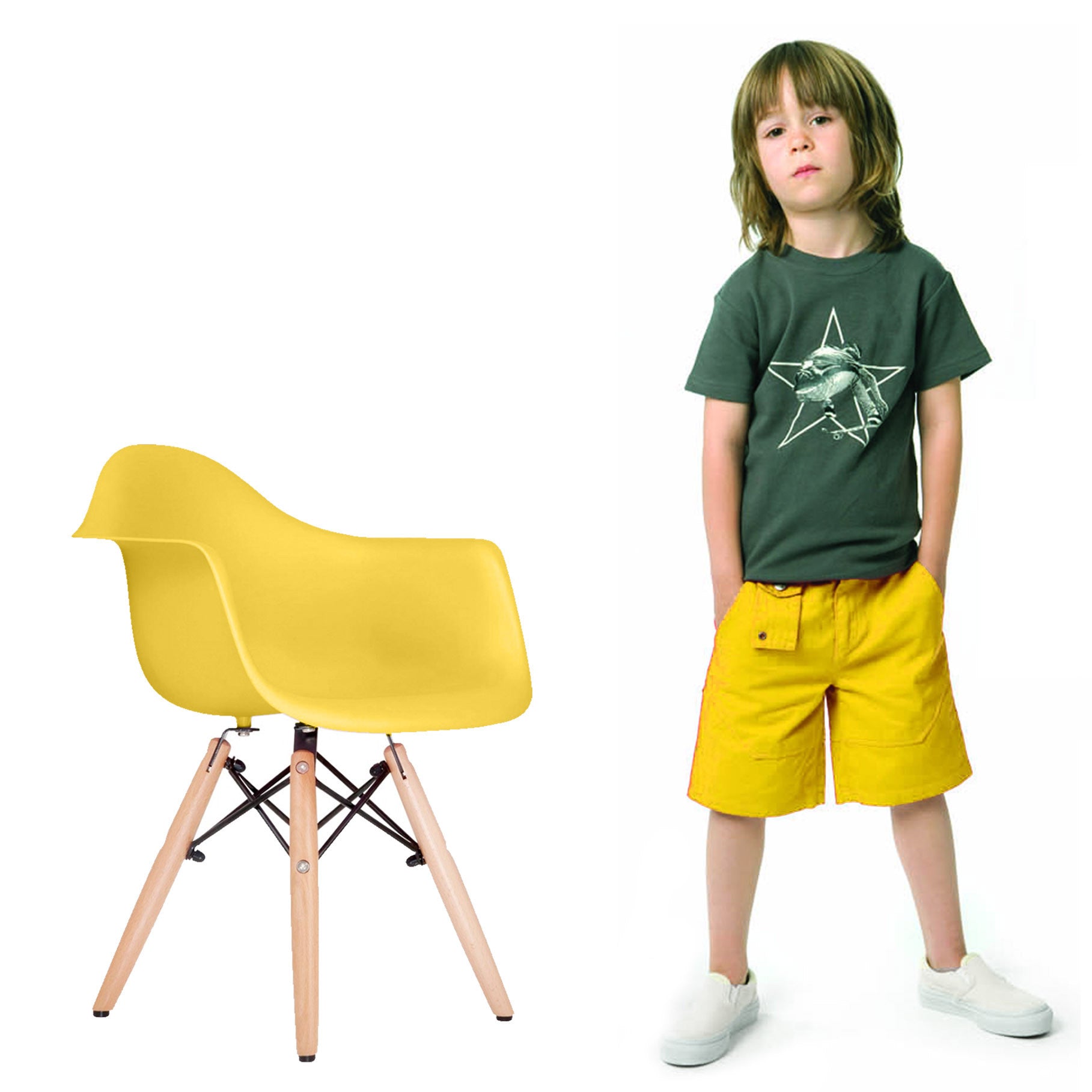 Kids Chair Plastic Pc-0117W-G