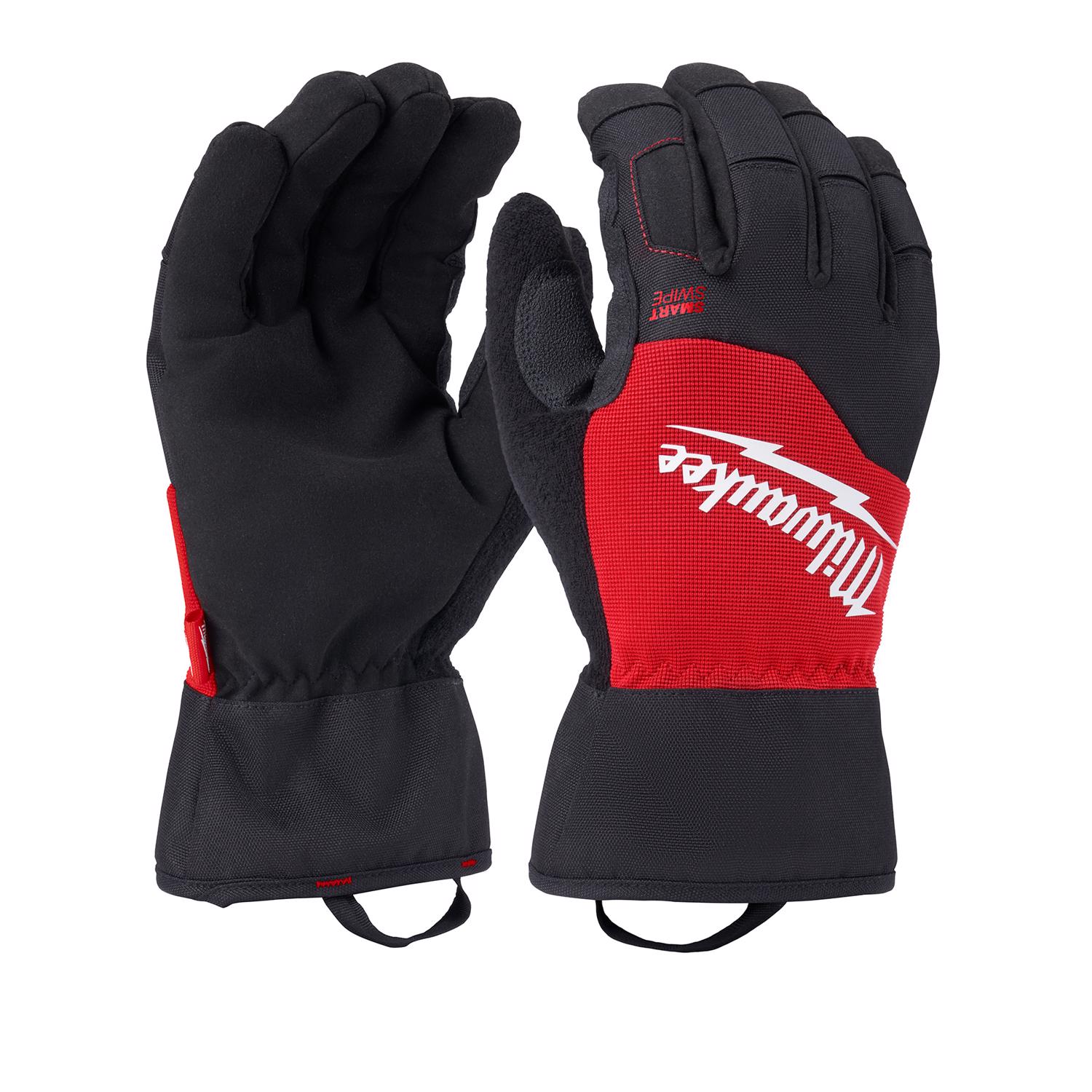 MW Unisex Indoor/Outdoor Winter Work Gloves Black/Red M 1 pair