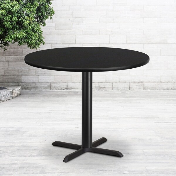 42'' Round Laminate Table Top with 33'' x 33'' Table Height Base