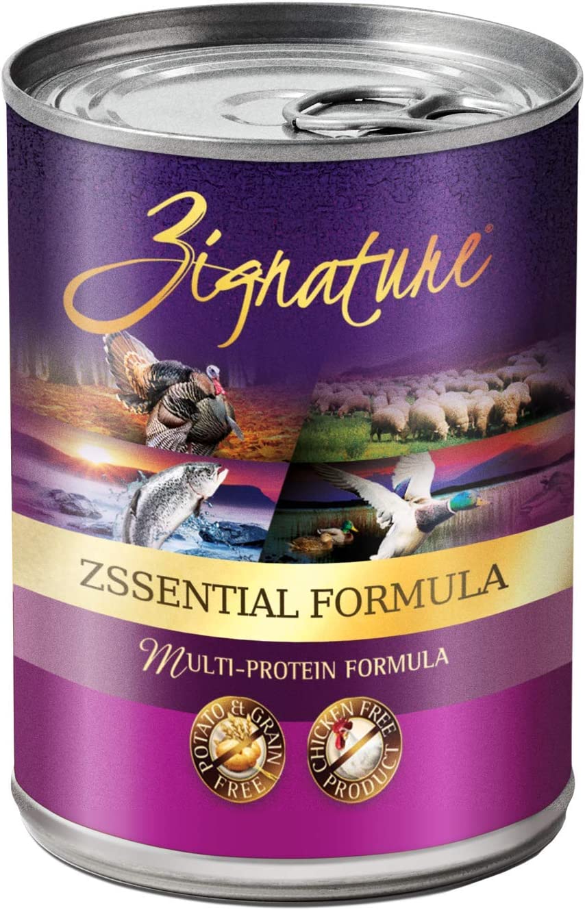 Zignature Zssential Multi-Protein Formula Grain-Free Canned Dog Food 13-oz case of 12