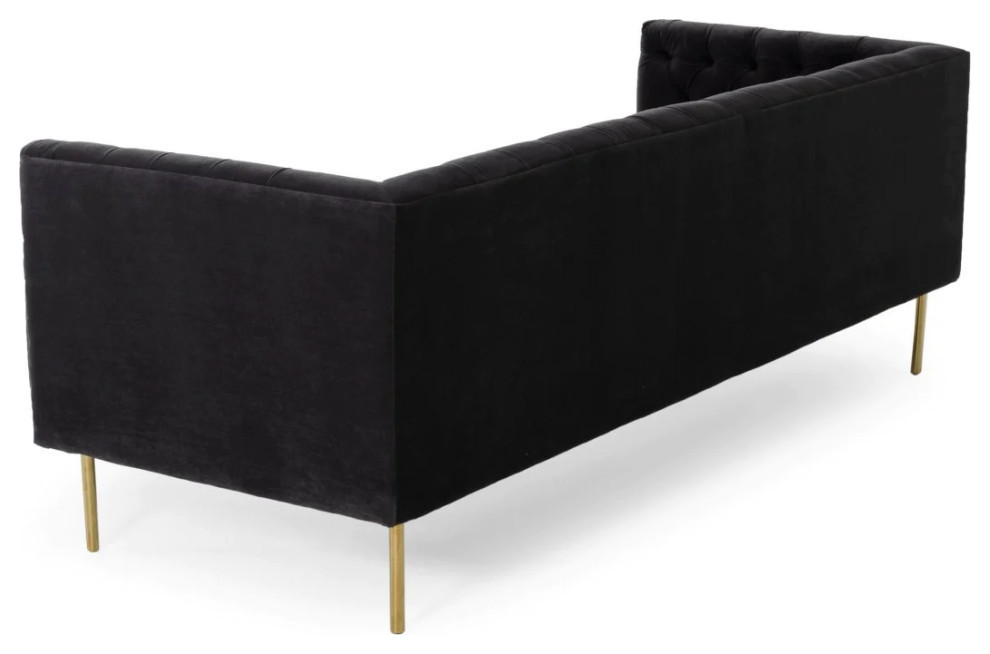 Laurel DK Gray Velvet Sofa   Contemporary   Sofas   by Rustic Home Furniture Deco  Houzz