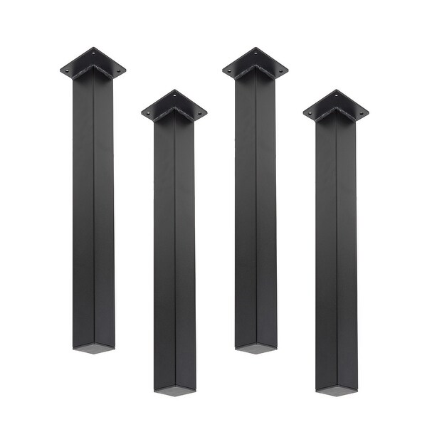 PIPE DECOR Matte Black Steel Modern Living Room Table Legs Set of 4