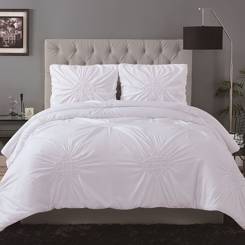 Christian Siriano New York? Georgia Rouched 3-Piece Duvet Cover Set