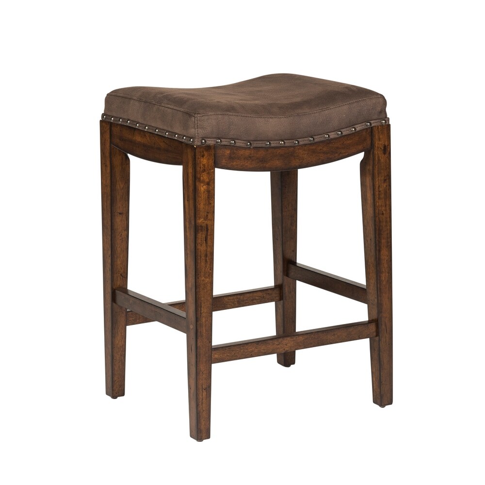 Aspen Skies Russet Brown 4 Piece Console Set (1 Console 3 Stools)