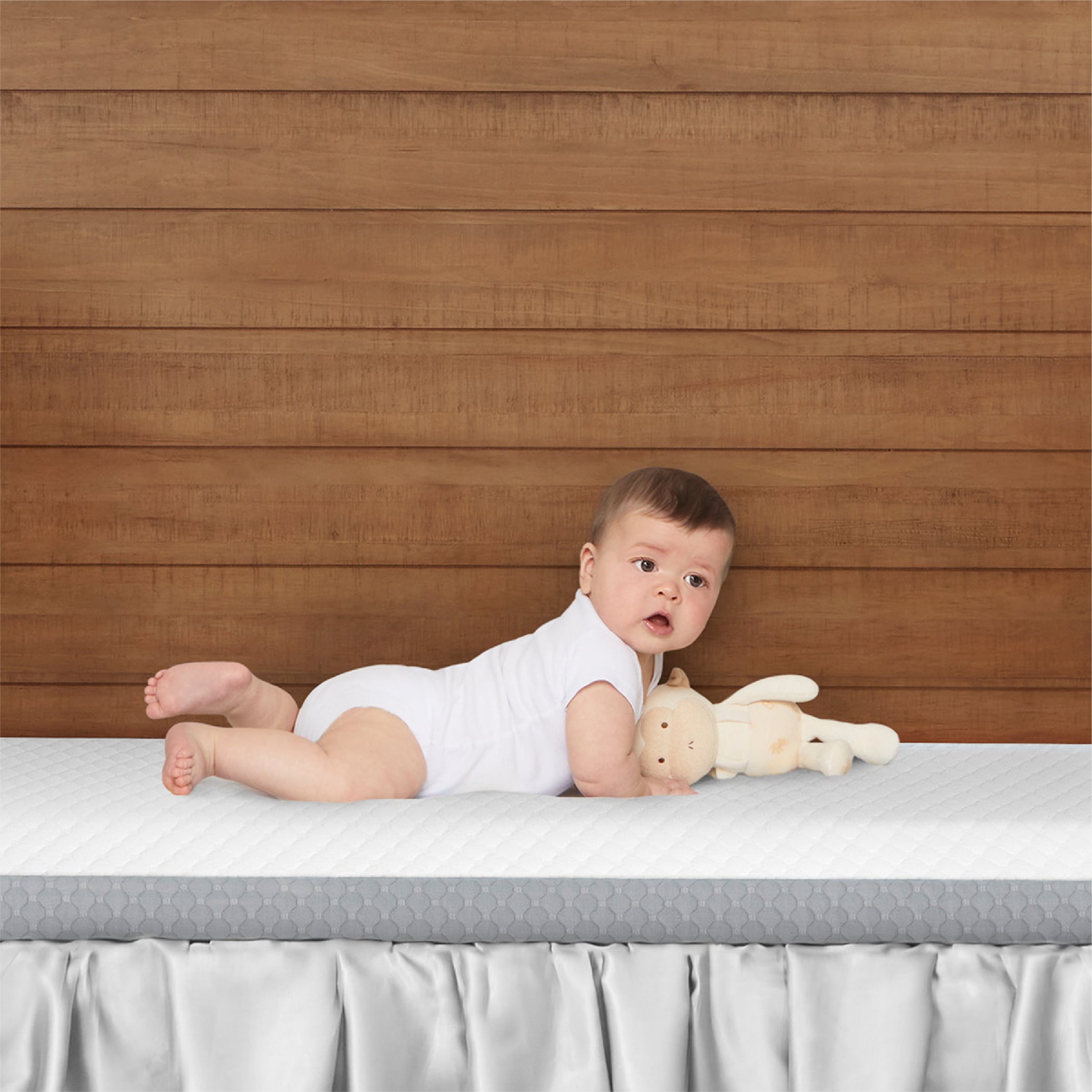 Dream on Me Pure Zen 2 in 1 Crib & Toddler Mattress, Greenguard Gold Certified