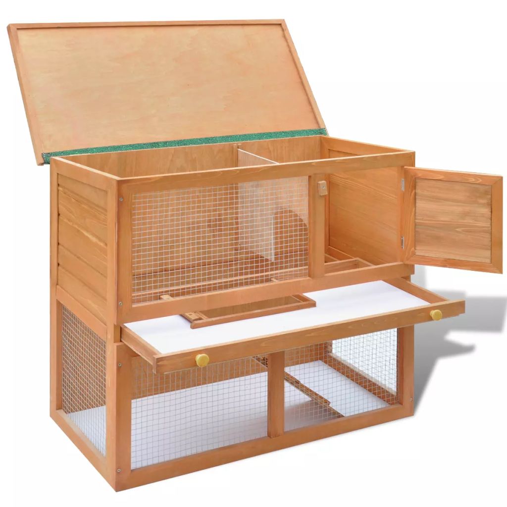 Outdoor Hutch Small Animal House Pet Cage 1 Door Wood