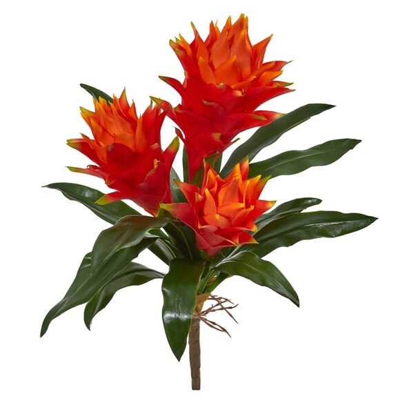 16 Double Bromeliad Artificial Flower (Set of 6)