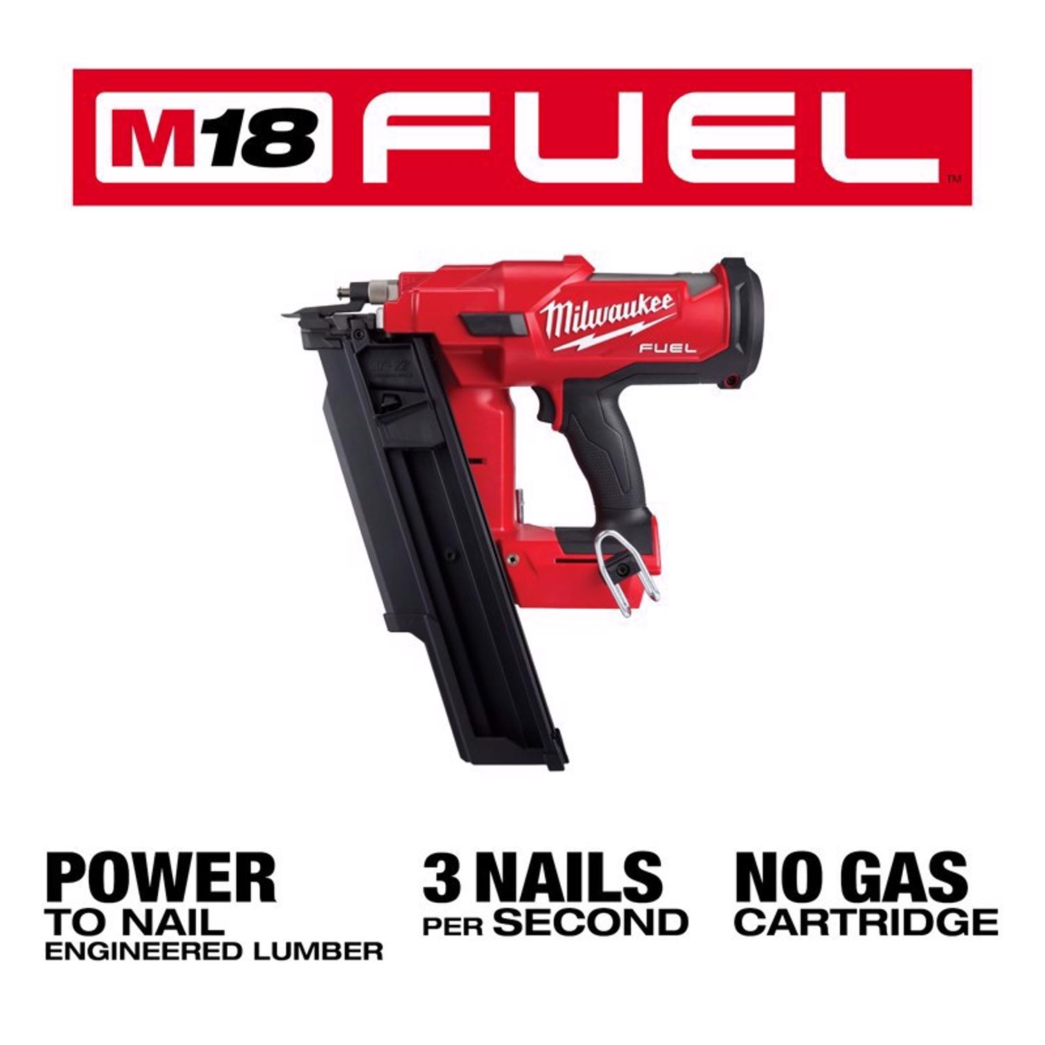 MW M18 FUEL 18 Volt Brushless 21 deg Framing Nailer