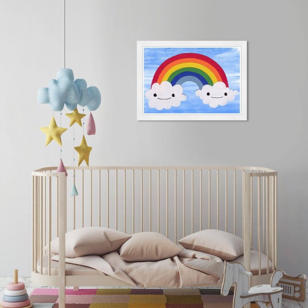 X 15 quot Rainbow Clouds Nature And Landscape Framed Art Print Wynwood Studio