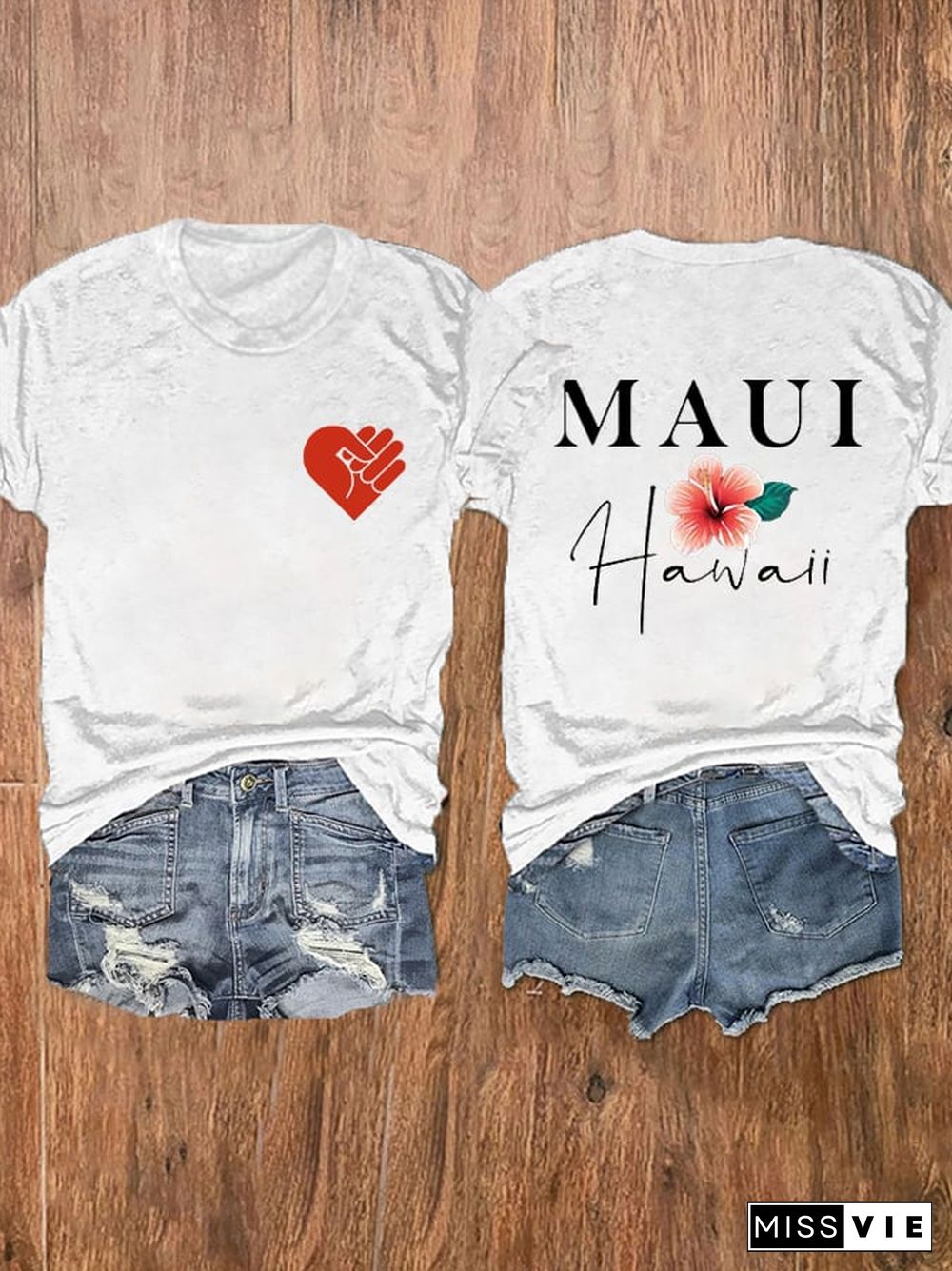 Women's Lahaina Strong Support Hawaii MAUI Tee