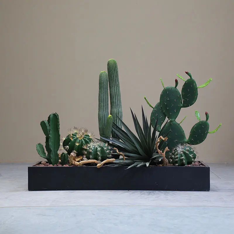 Artificial cactus desert plant combination landscaping  home decor  indoor  plants art sets   Artificial Plant