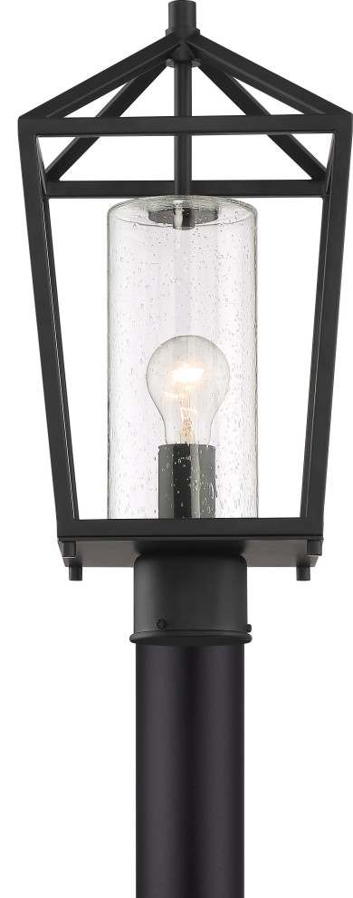 Nuvo Hopewell 1 Light Incandescent Matte Black Wall Mount   Transitional   Post Lights   by Satco Lighting  Houzz