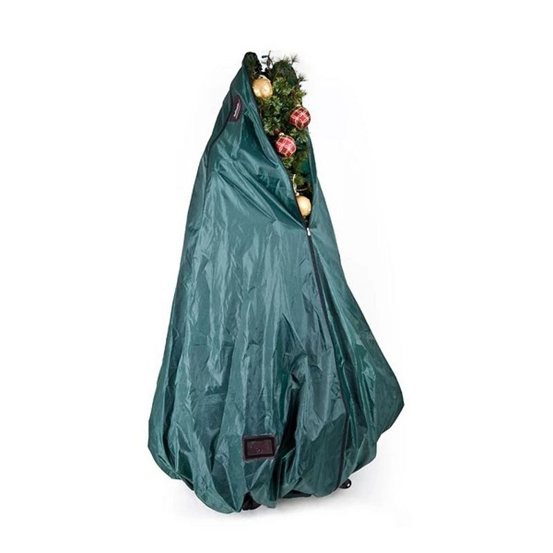 Decorated Christmas Tree Storage Bag With Rolling Stand-Holds 6-9 ft trees