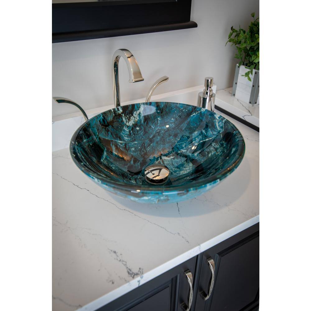 Eden Bath Cliffside Glass Vessel Sink in Multi Colors EB_GS30