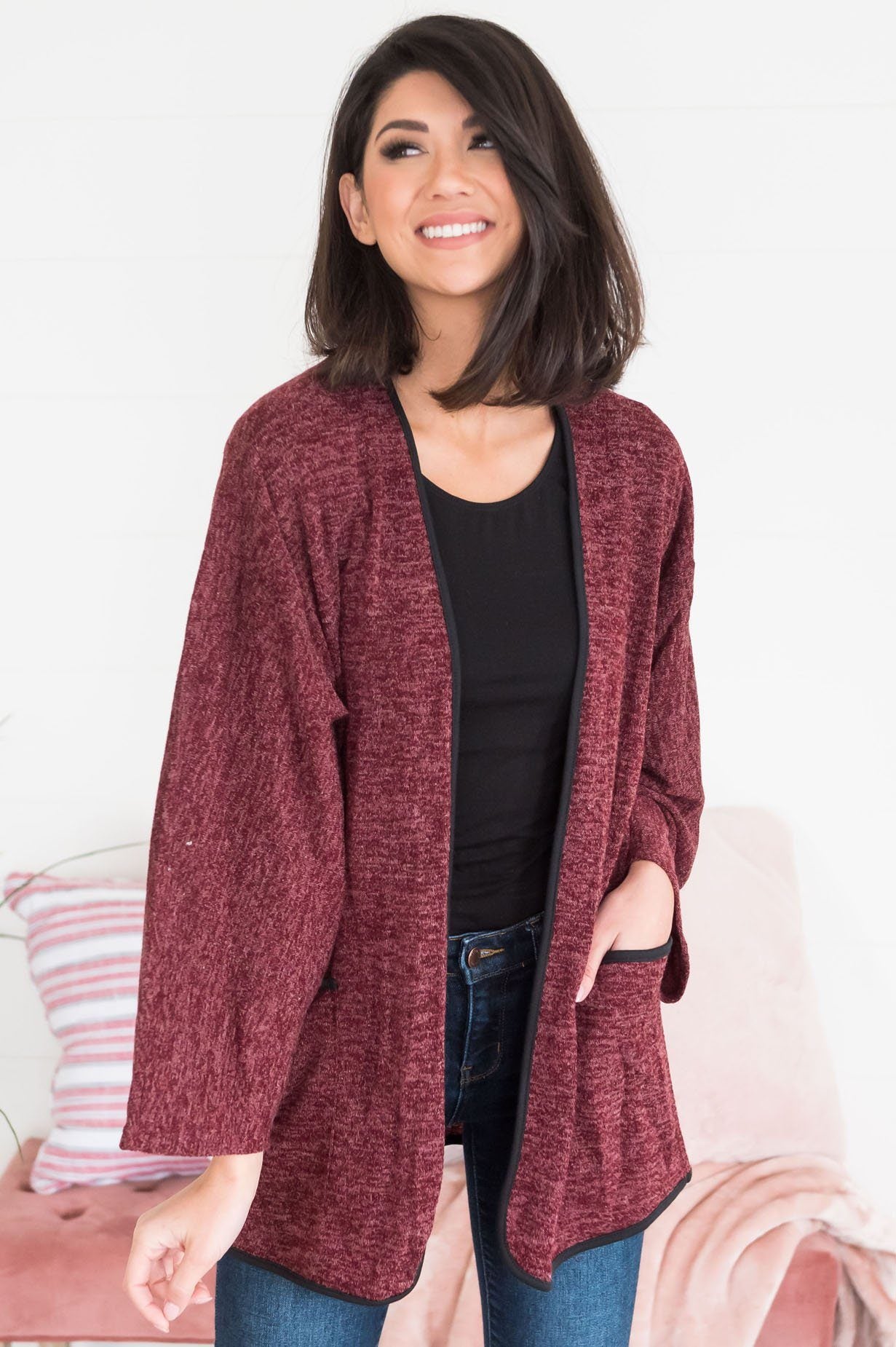 Winter Wishes Modest Cardigan