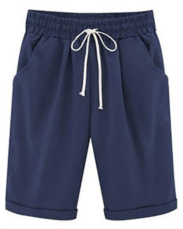 Plus Size Casual Shorts With Pockets for Holiday