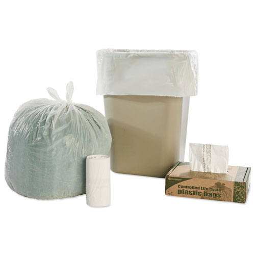 Stout Controlled Life-Cycle Plastic Trash Bags | 13 gal， 0.7 mil， 24