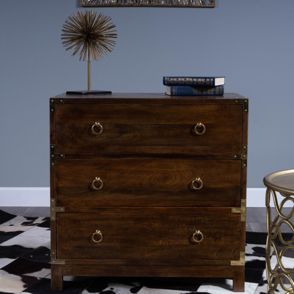 Forster Brown Campaign Chest   Transitional   Accent Chests And Cabinets   by UStradeENT LLC  Houzz