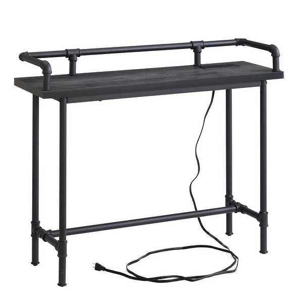 Console Table with 2 Outlet and 2 USB Ports for Living Room and Hallway