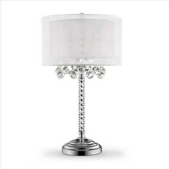 Benjara BM240939 Twisted Crystal Body Table Lamp w...