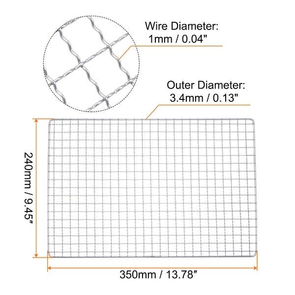 2pcs Square BBQ Grill Net 13.8