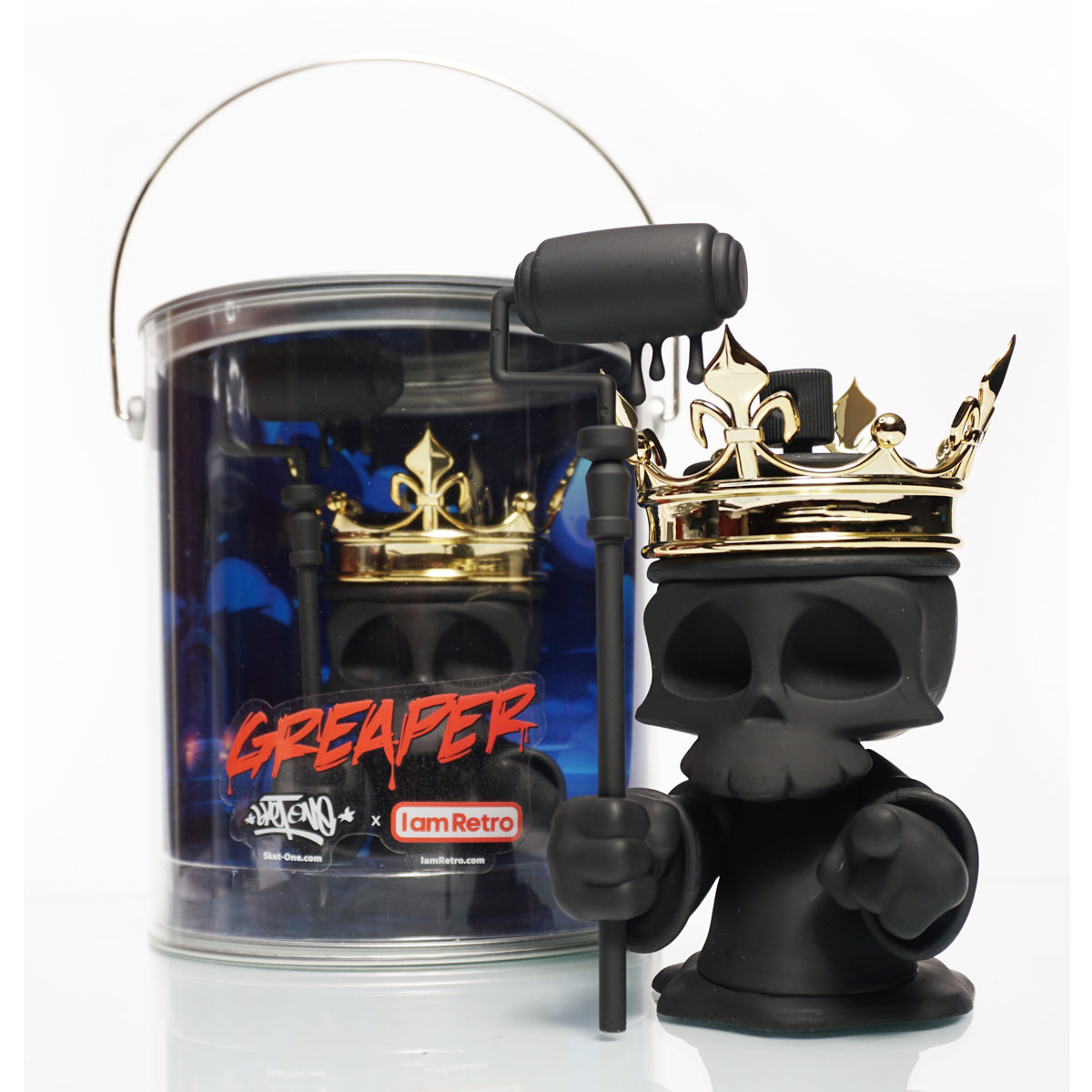 Greaper 7.5” Vinyl Art Figure by Sket-One x IamRetro - Black Death Edition